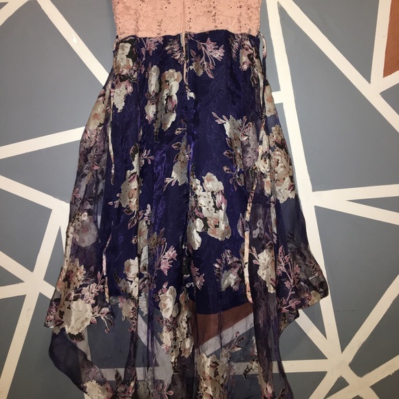 A high low floral dress.